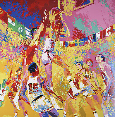 "Basketball" By Leroy Neiman Signed Artist's Proof AP Silkscreen 1972 w/ COA