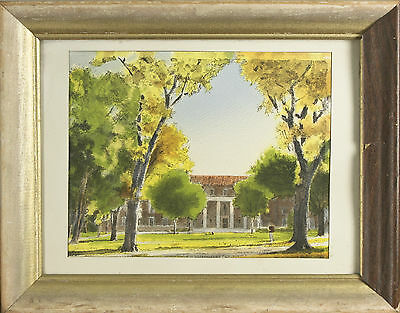 University of CO Library By Davis Gray Framed Lithograph 11"x14"