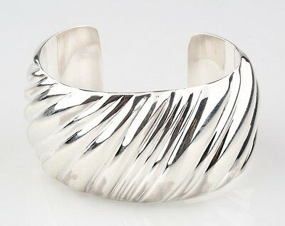 Tiffany & Co. 925 Sterling Silver Swirl Cuff Florence Italy Retired
