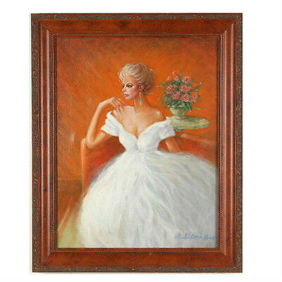 "Patiently Waiting" By Anthony Sidoni 2004 Signed Oil on Canvas 22"x17 1/2"