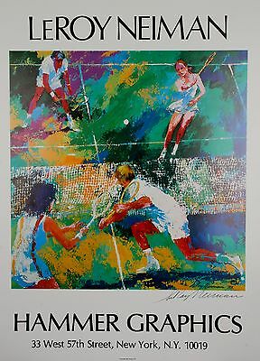 Hammer Graphics "Mixed Doubles" by Leroy Neiman Signed Poster w/ CoA 1997