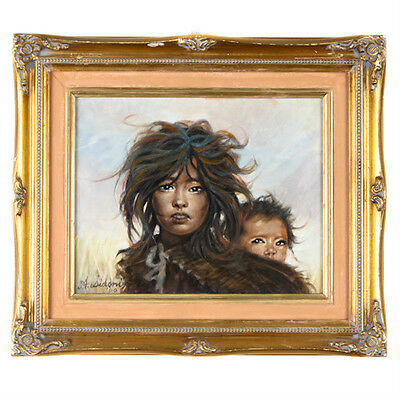 "Sisters" By Anthony Sidoni 2000 Signed Oil Painting 14"x12"