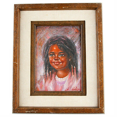 "Dimples" By Anthony Sidoni 1996 Signed Framed Oil Painting 11"x9"
