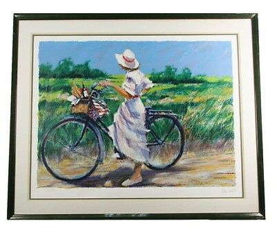 "Country Bike Ride" by Aldo Luongo, Serigraph on Paper, Signed LE 56/300