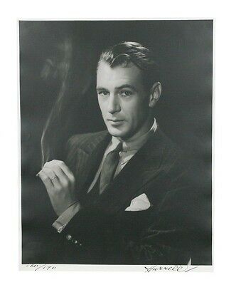 Gary Cooper by George Hurrell Signed Photographic Print LE of 190 14" x 11"