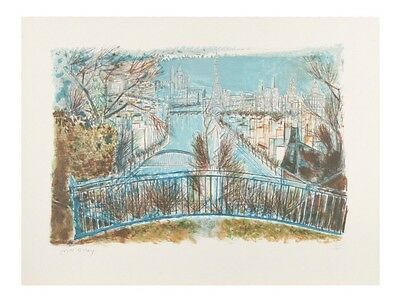 "Paris" by Eduoard Georges Mac'Avoy Lithograph on Paper LE of 100 26" x 19"