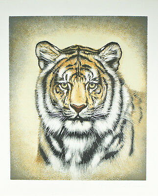 "Siberian Tiger" by Martin Gilbert Katon Signed Trial Proof Lithograph 29"x24"