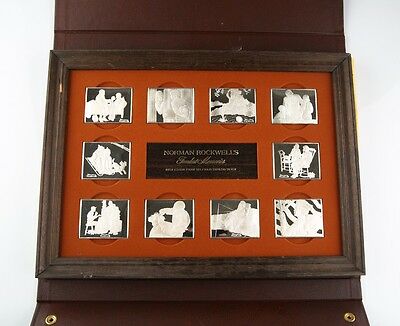 1973 Norman Rockwell Fondest Memories 10x .925 Silver Bars 1st Edition Proof Set