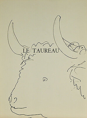 "Le Taureau" By Pablo Picasso Lithograph from Buffon Book 14 3/4"x11"