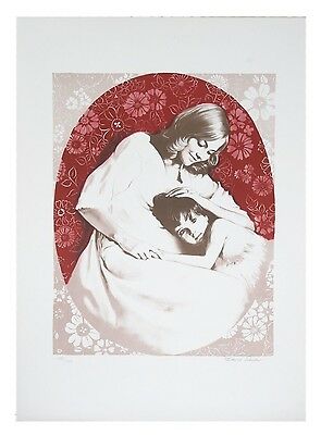 "Mother and Child" by David Shalev Lithograph on Paper Lim. Ed. of 200 w/ CoA