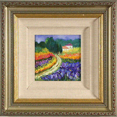 "Wildflower Road" by Heddy Kun Signed Acrylic on Canvas 18 1/2x18 1/2 w/ CoA