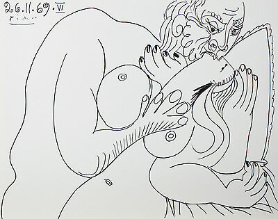 "Le Vent d'Arles 26.11.69.VI" By Pablo Picasso Plate Signed Lithograph