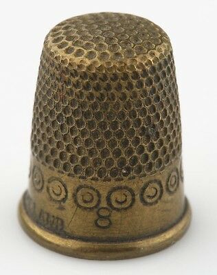 Vintage Brass Thimble Dimpled and Engraved with "England"