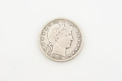 1902 50¢ Barber Half Dollar Coin, Fine Condition KM# 116