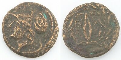 4th-3rd Century BC Greek AE19 Coin VF+ Aeolis Elaea Athena Grain Seed Sear-4201