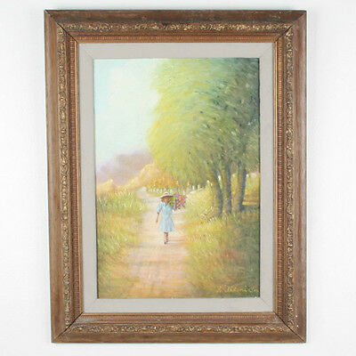 "A Quiet Country Road" By Anthony Sidoni 2000 Signed Oil Painting 27"x21"