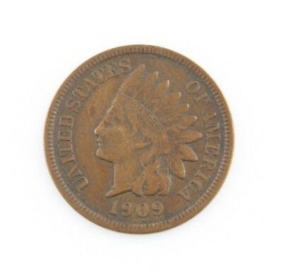 1909-S Indian Head Cent Penny 1c (VF) Very Fine Condition