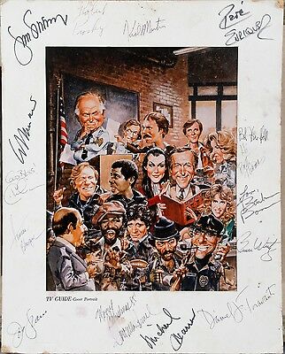 Authentic Hill Street Blues Cast Signed TV Guide Cover #1679 Print 15 Signatures