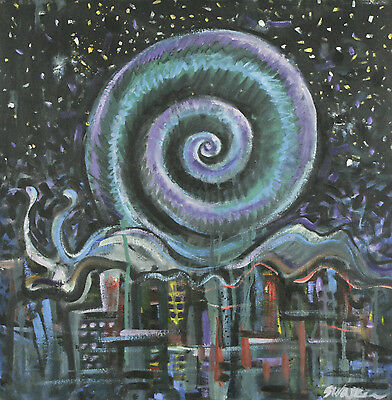 "Snail That Devoured Denver" By S. Walker Signed Oil on Canvas 18"x18"