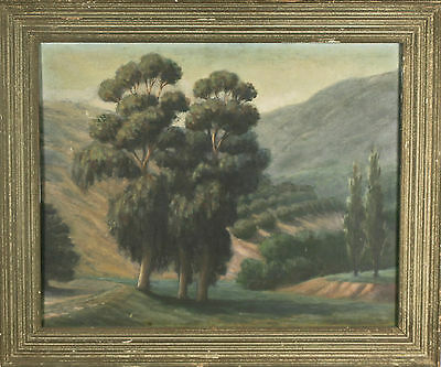 Landscape Signed Framed Oil Painting on Board by Robt Kendrick 20 1/2"x24 1/2"