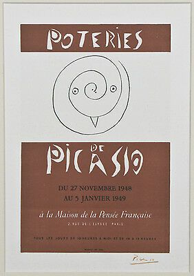 "Poteries De Picasso" by Picasso Signed Lithograph 10"x7"