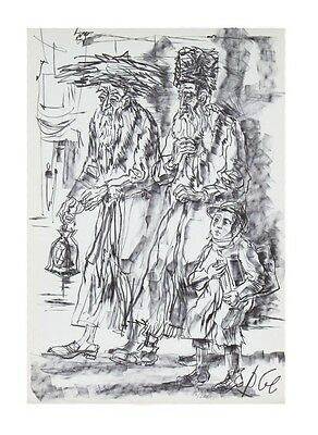Set of Four Black & White Lithographs by Yossi Stern 19.5" x 13.75" w/ CoA