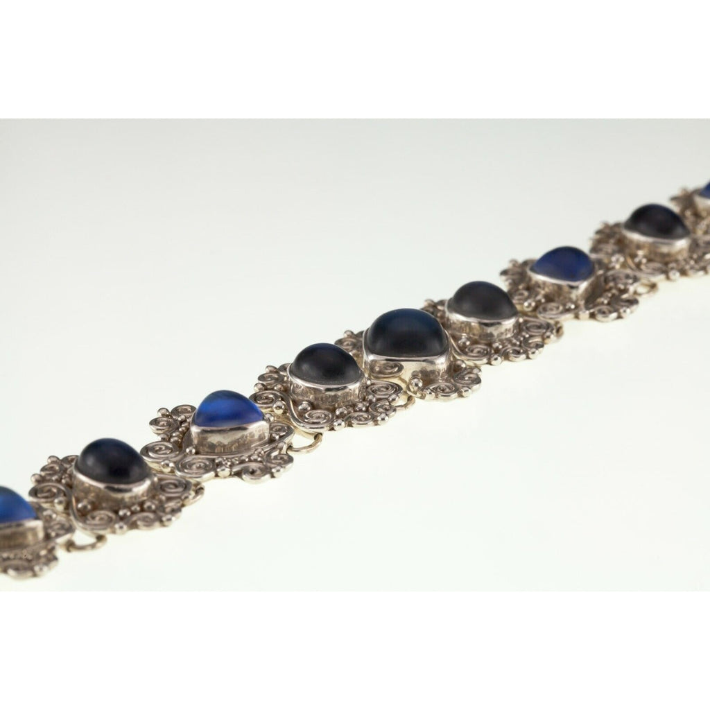 Sajen Blue Topaz Sterling Silver Bracelet 8.50" 39.6grams