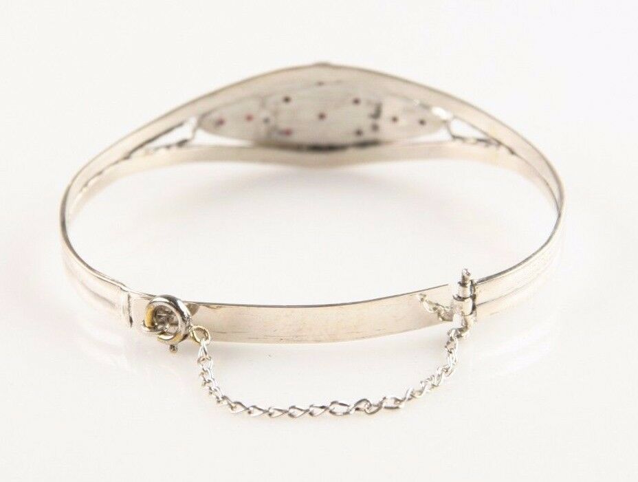 Vintage Silver Amethyst Cabochon "Flower Teardrop" Necklace and Bracelet Set