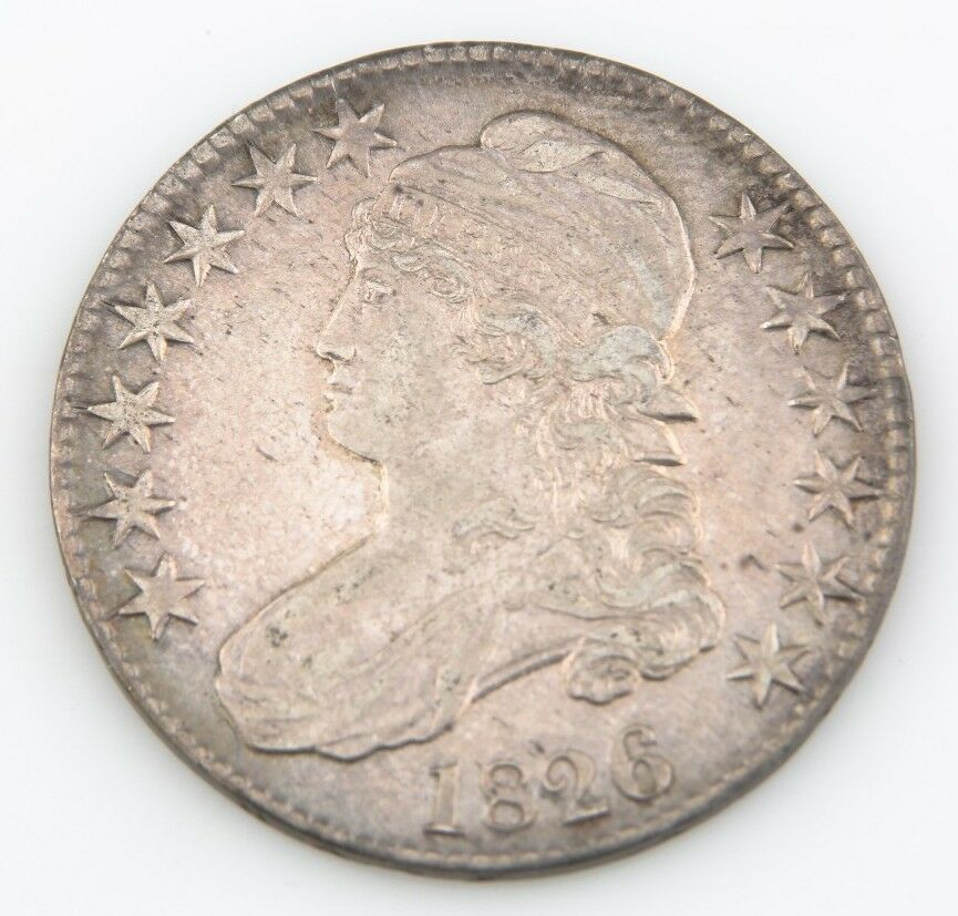 1826 50¢ Capped Bust Half Dollar, AU Condition, Excellent Eye Appeal & Luster