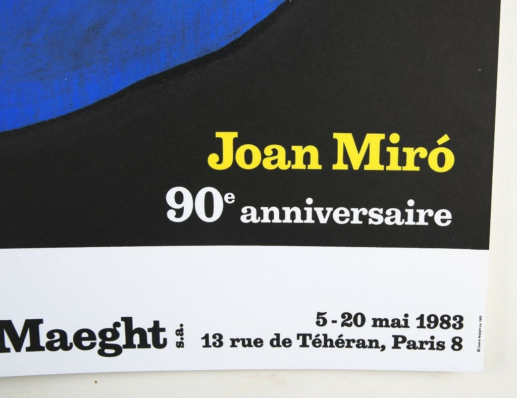 "90th Anniversary" by Joan Miró i Ferrà Lithograph 18 x 26" w/ CoA 1983