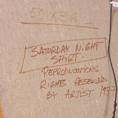 "Saturday Night Shirt" by Aldo Luongo Original Acrylic Painting on Canvas w/ CoA