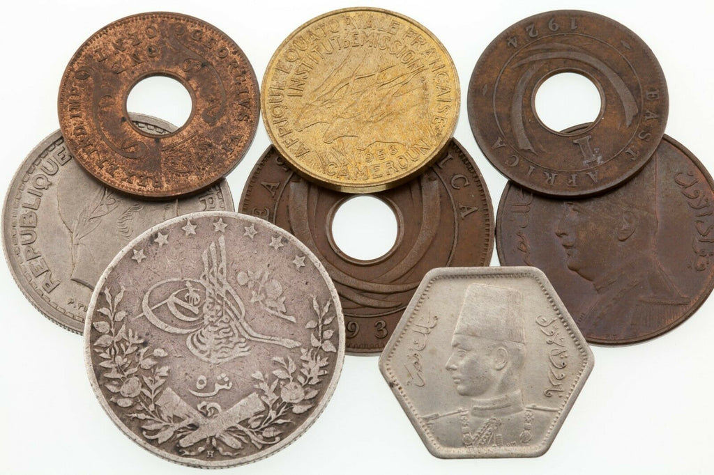 Lot of 8 African Coins 1896 - 1958 Very Fine - BU Condition