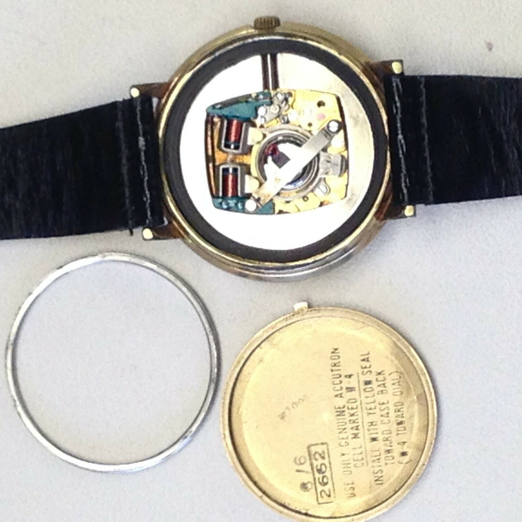 1974 Bulova Accutron Men's Gold-Plated Tuning Fork Mvmt 2110 Watch Original Band