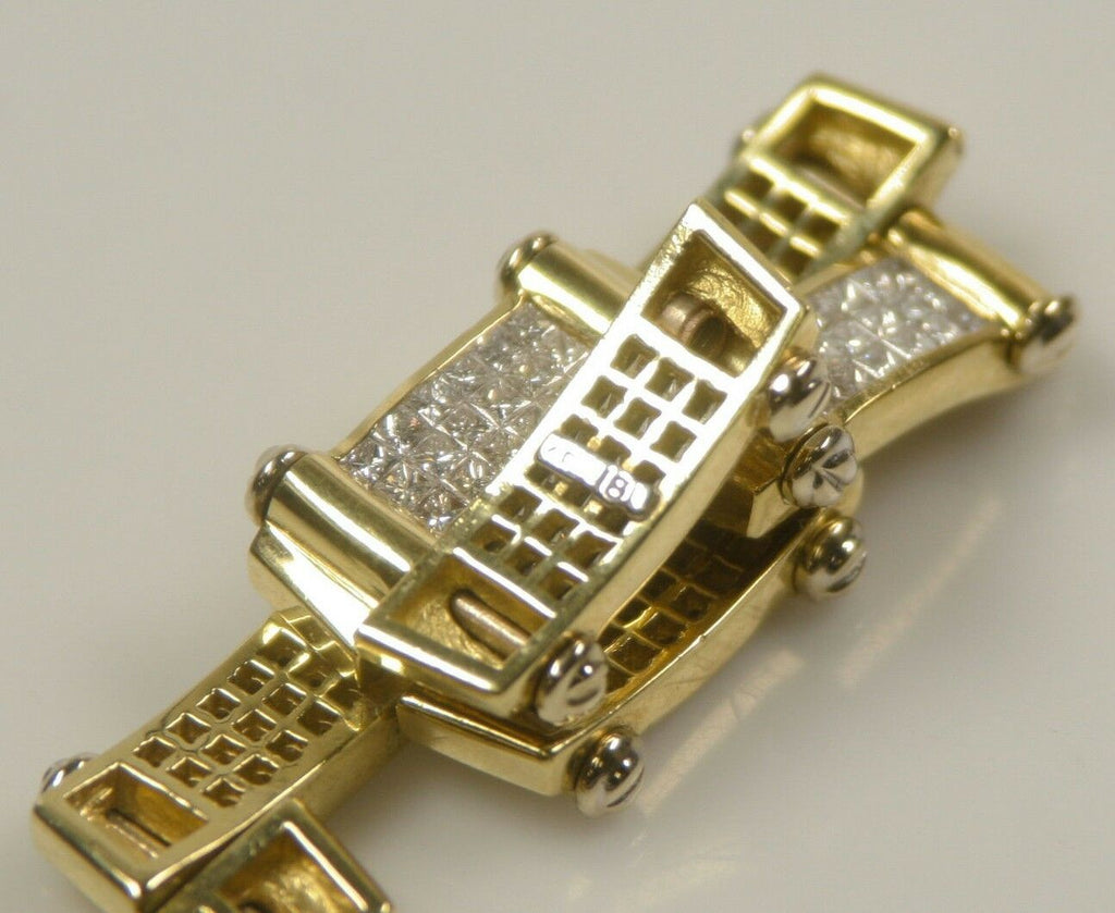 20.00 carat Diamond 18k Yellow Gold  Handmade 8.5 inch Link Bracelet