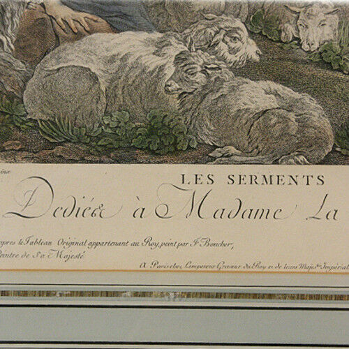 "Les Serments du Berger" Dedicated to Madame Duchess of Villequier Framed Print