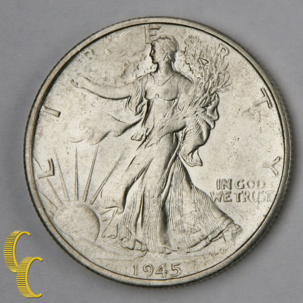 1945-S Walking Liberty Half Dollar 50c (Choice BU) Excellent Eye Appeal!