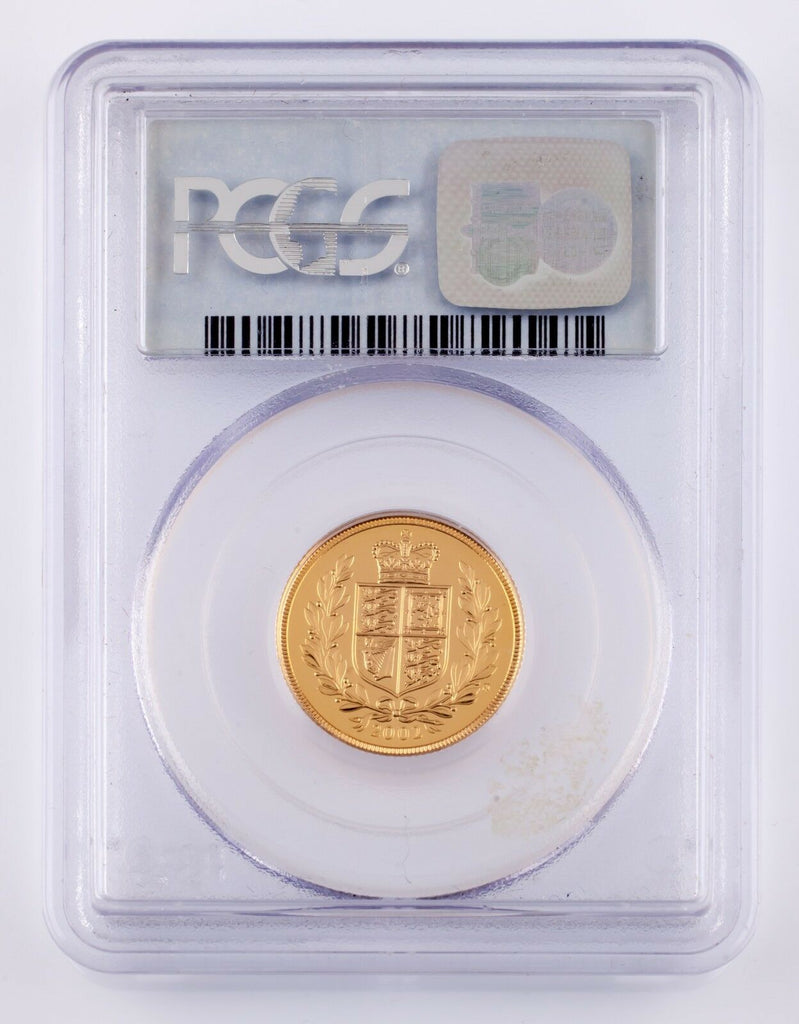 2002 England Shield Gold Sovereign Graded by PCGS as MS-64 (53rd Coin Struck)