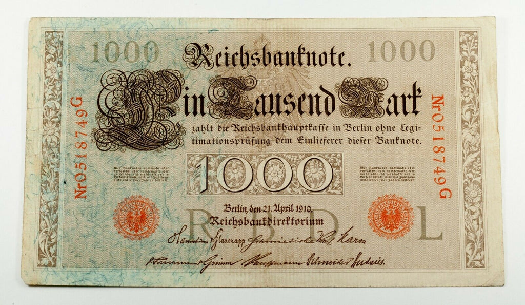 Lot of 6 Miscellaneous German Notes (1908 - 1923) 100 - 50 Million Mark Fine+