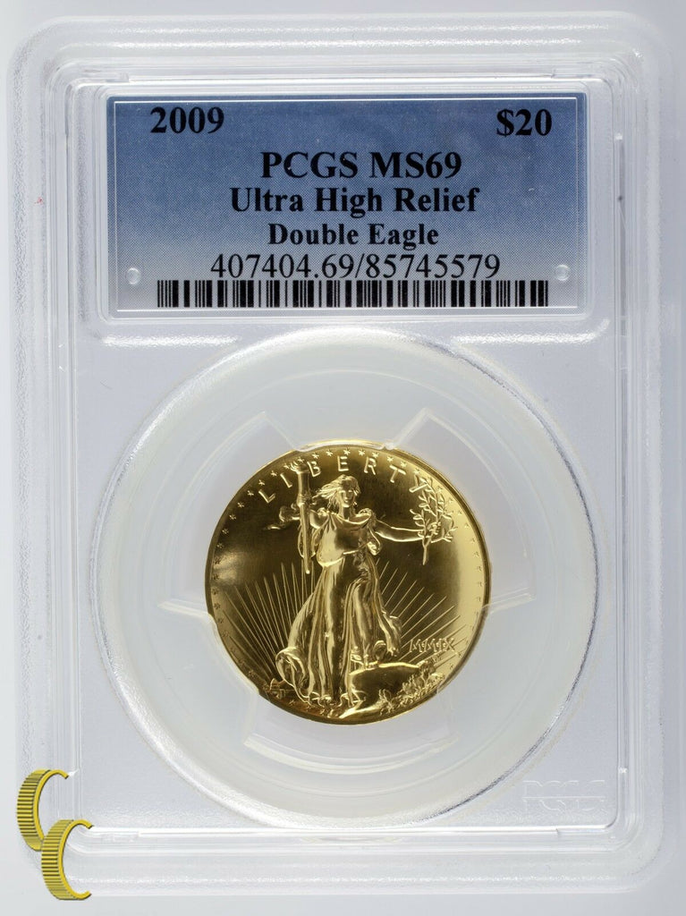 2009 20$ Ultra High Relief Double Eagle Gold PCGS Graded MS69