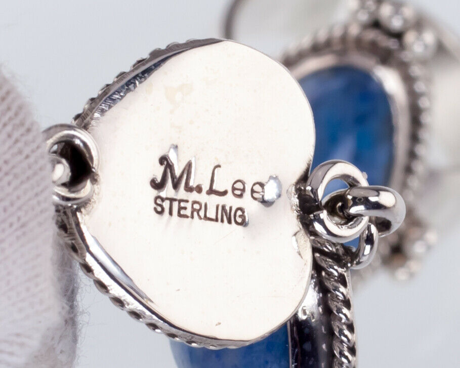 Sterling Silver Navajo Lapis Lazuli Bracelet and Ring Set by Nez and M. Lee