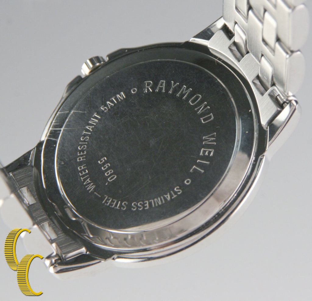 Raymond Weil Stainless Steel Geneve Tango Quartz Watch w/ Date Feature 5560