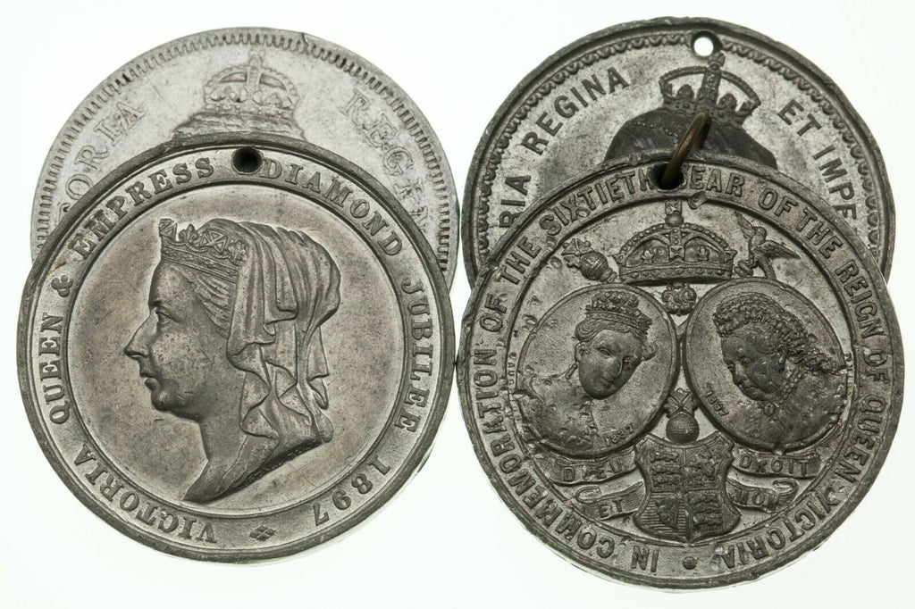1897 Great Britain Queen Victoria's Diamond Jubilee Medallion Lot of 4