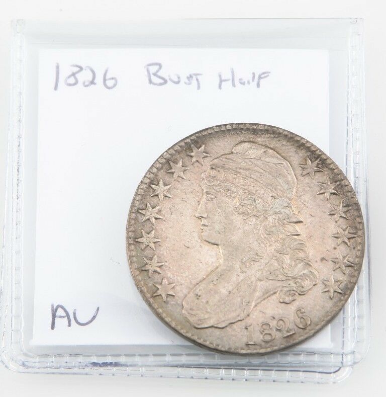 1826 50¢ Capped Bust Half Dollar, AU Condition, Excellent Eye Appeal & Luster