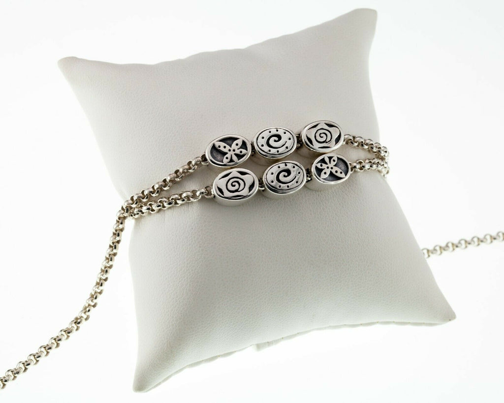 Bocco Sterling Silver Slide Bead Bracelet and Necklace Set