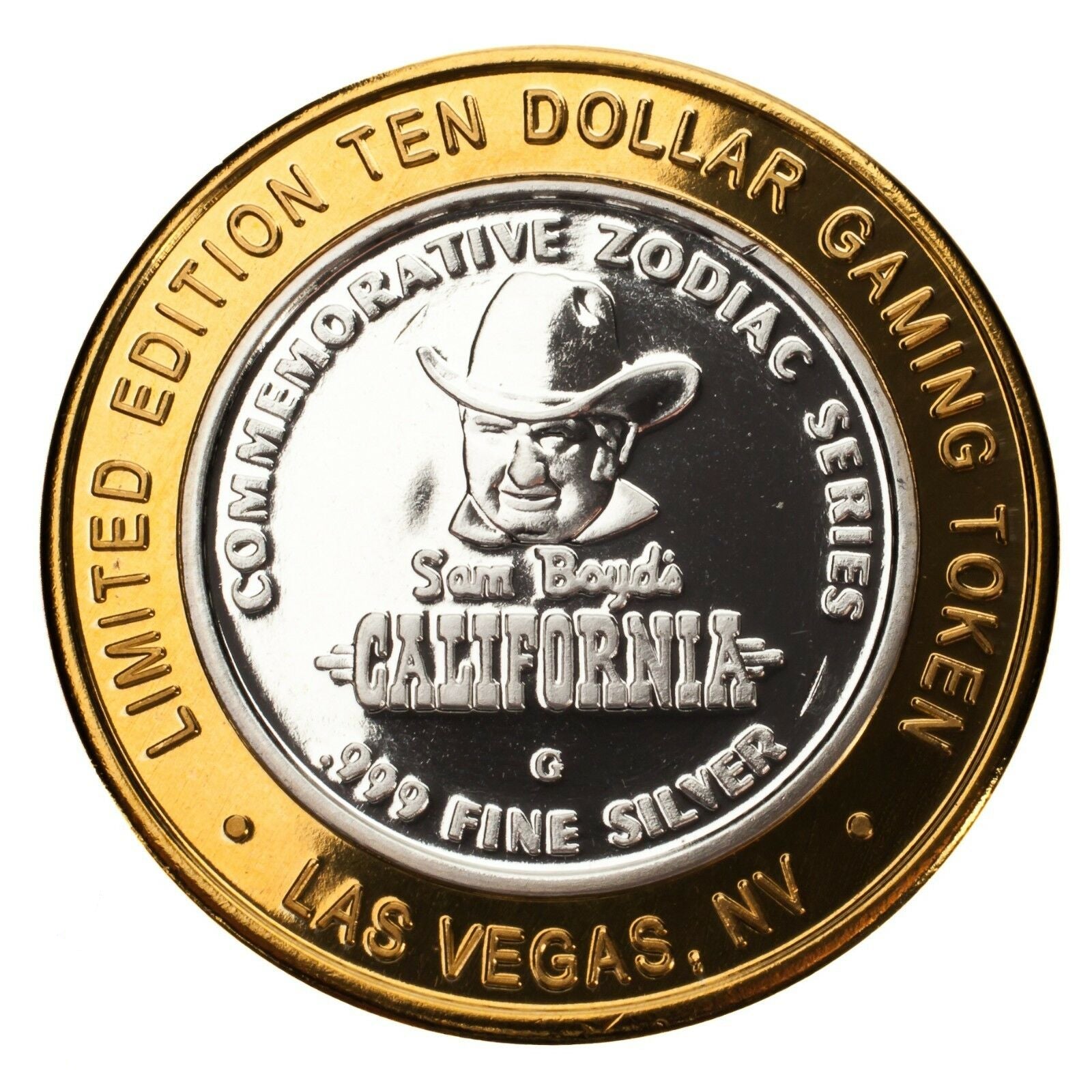 Sam Boyd's California Hotel $10 Casino Gaming Token Year of the