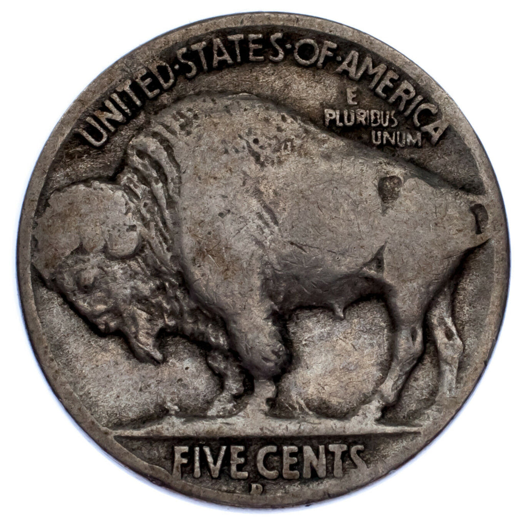 1913-D 5C Buffalo Nickel in VG Condition, Natural Color, Nice 4 Digit Date