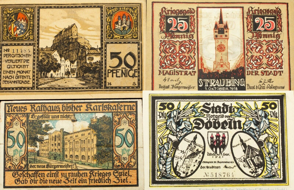 1920's Germany Notgeld Money 26pc - Bad Reichenhall, Dresden, Dobeln, Kahla