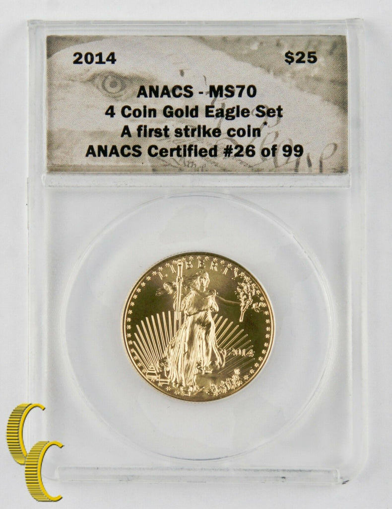 2014 American Gold Eagle Set Graded by ANACS MS-70 First Strike w/ Box