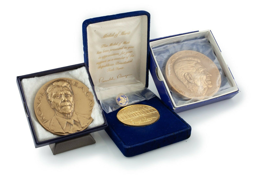 Lot of 3 Presidential Reagan Medals w/ Boxes