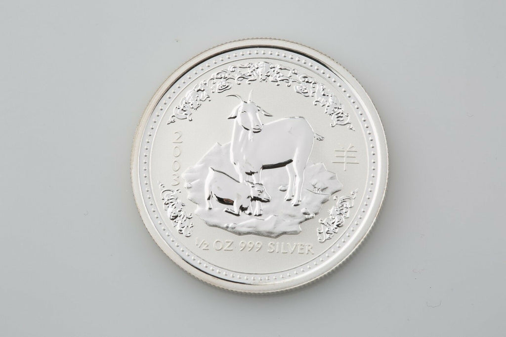 2002 Lunar Year of the Horse Australian 1/2 .5 Half Ounce 999 Silver BU Coin